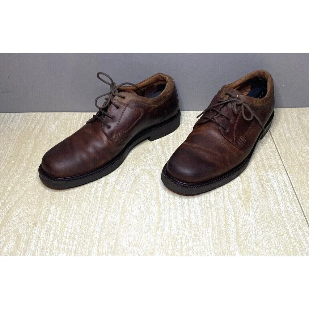 Johnston & Murph Men's Leather Shoes Size 9.5 Brown Lace-Up